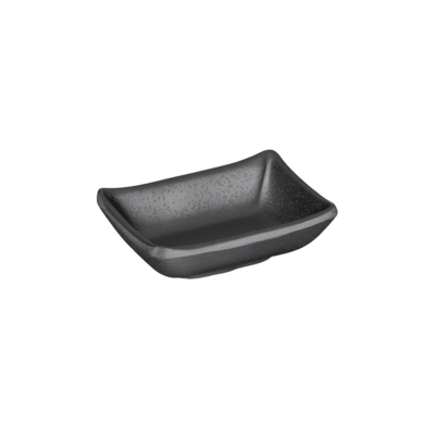 Schale Zen, 9 x 7 cm, H: 2.5 cm, 0.05l, Melamin, schwarz, Steinoptik_1