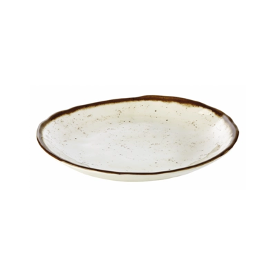 Stone Art Teller flach, H: 4 cm, 24.5 x 23.5 cm,  Melamin, weiss_1