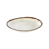 Stone Art Teller flach, H: 4 cm, 24.5 x 23.5 cm,  Melamin, weiss