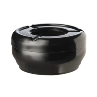 Cendrier anti-vent noir, H: 4.5 cm, Ø 12cm 