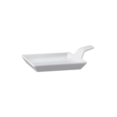 Fingerfood-Teller, 9.5x9.5cm, H: 1.5/3.5 cm, weiss _1