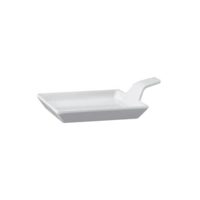 Fingerfood-Teller, 9.5x9.5cm, H: 1.5/3.5 cm, weiss 