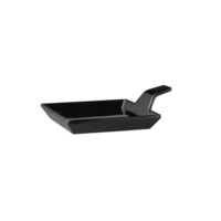 Fingerfood-Teller, 9.5x9.5cm, H: 1.5/3.5 cm, black 