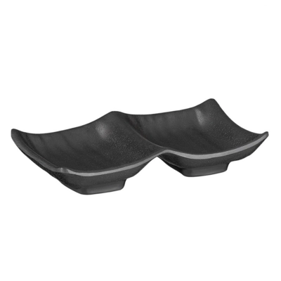 Schale 2er Dipp Zen schwarz, 14 x 9 cm, H: 2.5 cm _1