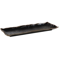 Tablett Marone schwarz, 39 x 16 cm, H: 3 cm 