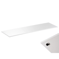 GN 2/4 Tablett Zero, 53 x 16.2 cm, H: 1.5 cm Melamin, weiss