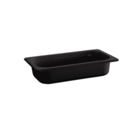 GN 1/4 Behälter Eco Line, 26.5x16.2 cm,H:100mm Melamin, schwarz, 1.9 Liter