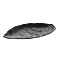 Tablett Glamour, 25 x 15.5 cm, H: 1.5 cm Melamin, schwarz