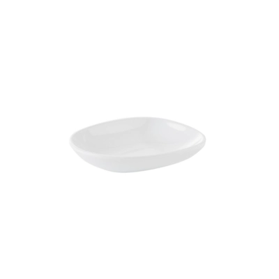 Assiette Mini, 10.5 x 8.5 cm, H: 2 cm, 0.07l, mélamine, blanche_1