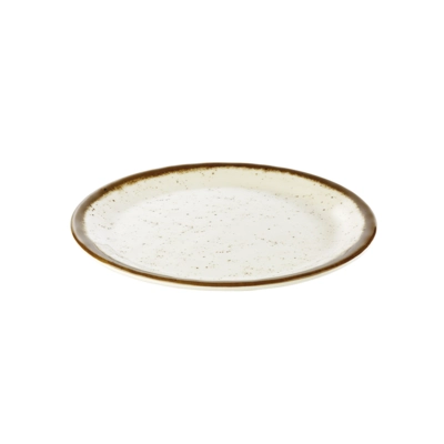 Stone Art Teller flach, Ø 25 cm,  Melamin, weiss_1