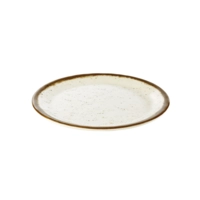 Stone Art Teller flach, Ø 25 cm,  Melamin, weiss
