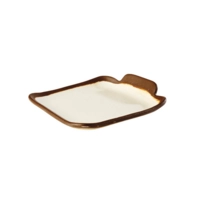 Crocker Teller flach rechteckig, 14 x 13 cm, Melamin, weiss