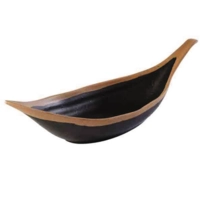 Crocker Blattschale schwarz 42 x 14 cm, H: 9.5 cm, 0.65l
