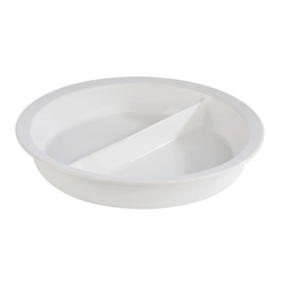Chafing Dish récipient en porcelaine Ø 39 cm,  4 L, avec séparation_1