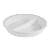 Chafing Dish récipient en porcelaine Ø 39 cm,  4 L, avec séparation