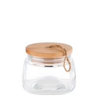 Vorratsglas Woody, 14 x 14 cm, H: 11 cm, 1.0l, Deckel mit Silikondichtung