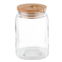 Vorratsglas Woody, 14 x 14 cm, H: 21.5 cm, 2.5l, Deckel mit Silikondichtung