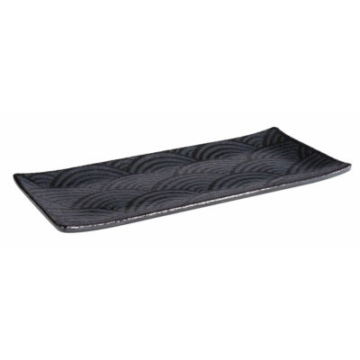 Tablett Dark Wave, 23 x 10.5 cm H: 1.5 cm Melamin                       _1