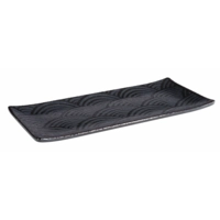 Tablett Dark Wave, 23 x 10.5 cm H: 1.5 cm Melamin                       