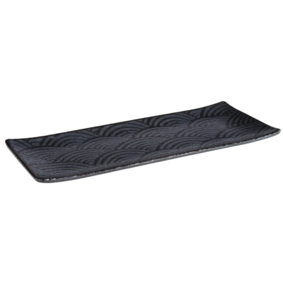 Tablett Dark Wave, 29 x 12 cm H: 1.5 cm Melamin                       _1