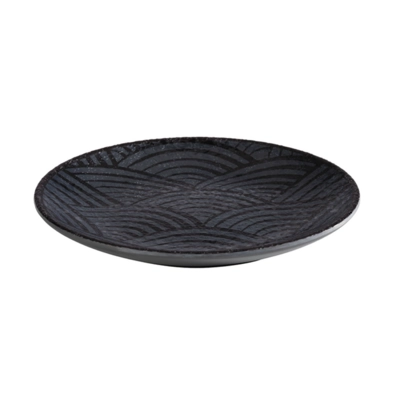 Dark Wave Assiette , Ø 27 cm mélamine, noir_1