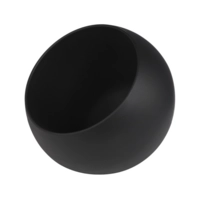Servierset, 2-tlg, Moon, Ø 19 cm, H: 17.5 cm,  1 Schale / 1 Deckel, Melamin, schwarz