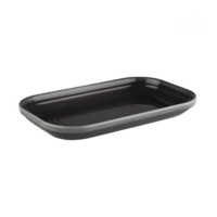 GN 1/4 Plateau Emma, 26.5 x 16.2 cm, H: 3 cm en mélamine, gris