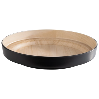 Schale Frida, 2-teilig, Ø 33 cm, H: 6 cm, schwarz- braun, mit Abtropfeinsatz_2