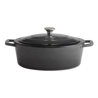 5 Stars Bräter mit Deckel, 33 x 25 cm, H: 11 cm oval