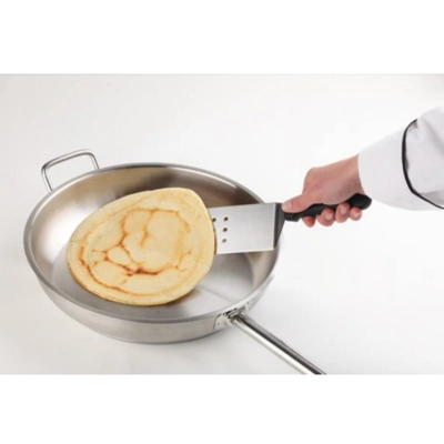 Spatule de cuisson, L: 37 cm, lame: 24 x 7.5 cm, lame en acier inoxydable flexible, perforée_2