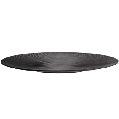 Plat de service Nero, Ø 50 cm, H: 3.5 cm, noir, en mélamine_1