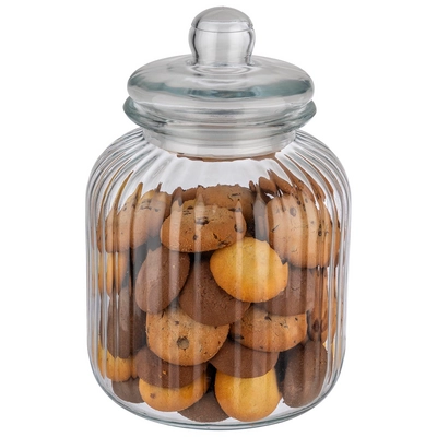 Bocal de conservation verre Cookiego Ø 17.5 cm,  H: 27 cm, 3.7l, couvercle en verre avec joint_2