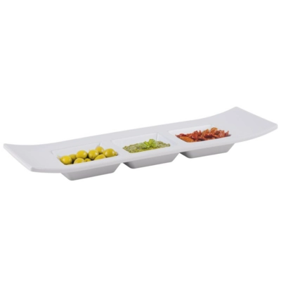 Dipschale 3er Dipp Casual weiss, 29 x 9cm, H: 3 cm _2