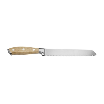 Brotmesser, L: 34 cm, Klinge: 22 cm aus rostfreiem Edelstahl, dreifach genietet_1