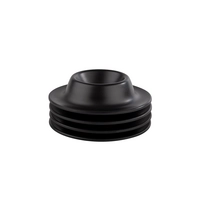 Coquetier Eggy, lot de 4, Ø 8.5 cm, H: 2 cm,  mélamine, noir