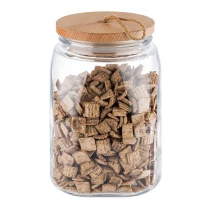 Vorratsglas Woody, 14 x 14 cm, H: 21.5 cm, 2.5l, Deckel mit Silikondichtung_2