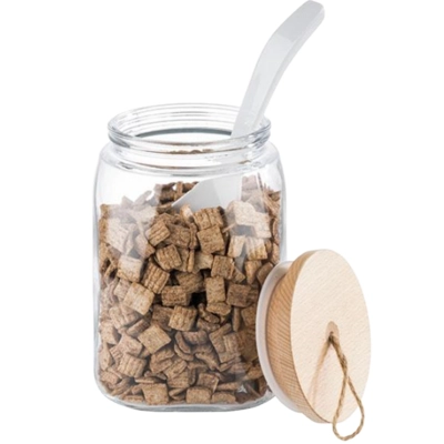 Vorratsglas Woody, 14 x 14 cm, H: 21.5 cm, 2.5l, Deckel mit Silikondichtung_3