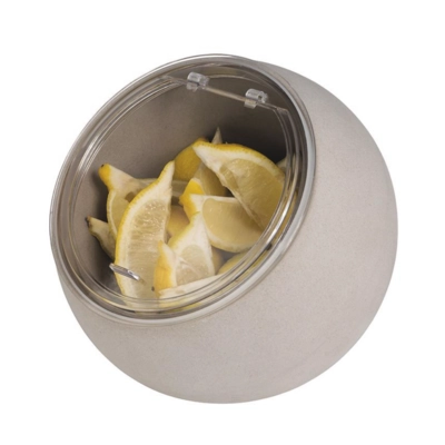 Servierset, 2-tlg, Moon, Ø 19 cm, H: 17.5 cm, 1 Schale / 1 Deckel, Melamin, grau_3