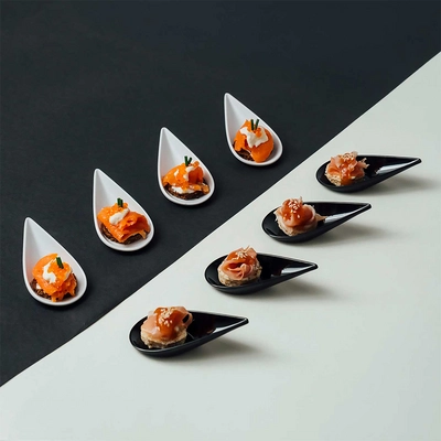 Cuillère finger food Drop, 10.5 x 5.5 cm,  H: 3 cm, mélamine, blanc_2