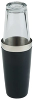 Boston Shaker Silber/Schwarz, CNS, 0.7 Liter, Ø 9 cm, H: 30 cm, mit Glas 400 ml_1