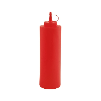 Quetschflasche, rot, 6.5 cm Ø, 650  ml H: 24 cm, Polypropylen_1