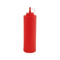 Quetschflasche, rot, 6.5 cm Ø, 650  ml H: 24 cm, Polypropylen