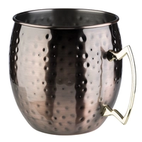 Flaschenkühler Moscow Mule, Antik-Kupfer-Look, 5 L Edelstahl, gehämmert, Ø 20 cm H: 21 cm_1