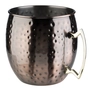 Flaschenkühler Moscow Mule, Antik-Kupfer-Look, 5 L Edelstahl, gehämmert, Ø 20 cm H: 21 cm