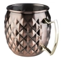 Moscow Mule Becher Kupfer Antik-Look matt, 500 ml, Edelstahl, strukturiert, Ø 95 mm, H: 100 mm