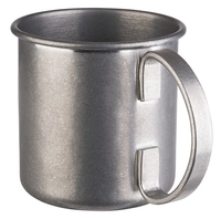 Moscow Mule Becher Antik-Look silber matt, 450 ml, Edelstahl, Ø 90 mm, H: 90 mm_1