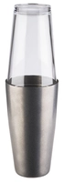 Boston Shaker argent look Gunmetal, 0.7 litres, Ø 9 cm, H: 30 cm, avec verre à 400 ml_1