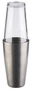 Boston Shaker argent look Gunmetal, 0.7 litres, Ø 9 cm, H: 30 cm, avec verre à 400 ml