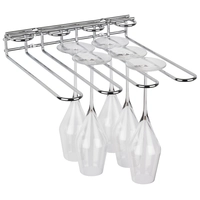 Rack porte-verres, 29.5 x 32 cm, H: 6 cm en mètal, chromé, 6 mm_1