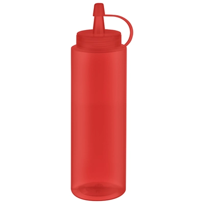 Bouteille verseuse souple, rouge, 5 cm Ø, 260 ml, H: 18 cm, polyétylène_1